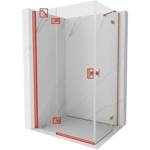 MEXEN MIST montážní sada pro 8A5, měď kartáčovaná, levá 8A5-65-L obraz