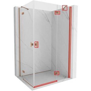 MEXEN MIST montážní sada pro 8A5, měď kartáčovaná, pravá 8A5-65-P obraz