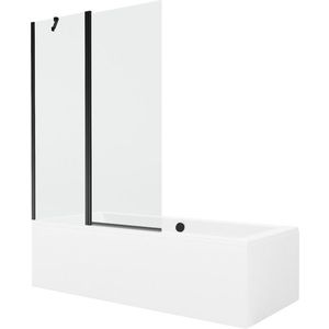 MEXEN/S Cube obdélníková vana 180 x 80 cm s panelem + vanová zástěna 120, transparent, černá 550518080X9412117000 obraz