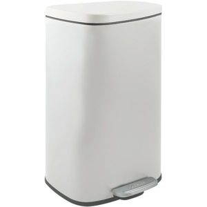 Spirella Pedálový odpadkový koš soft-close Akira 30 l, matná bílá, 30 l obraz