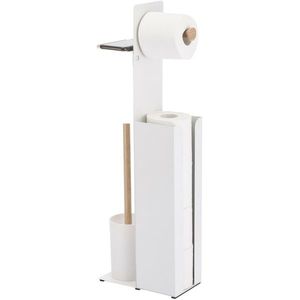 Spirella Stojan na toaletní papír se štětkou a držákem Yoni 67 x 22 x 12 cm, bílá obraz