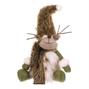 Vánoční dekorace Sob sedící, v. 28 cm, zelená/bílá obraz