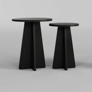 Sada konferenčních stolků Mushroom Black, 2 ks obraz