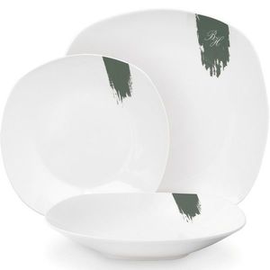 BerlingerHaus 18dílná sada talířů Matte Green, bílá-zelená obraz