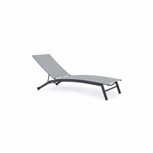 Zahradní lehátko s kolečky šedá, 195 x 90 x 63 cm obraz