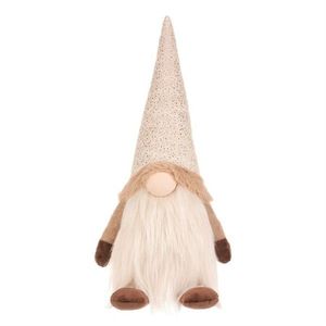 Vánoční dekorace Skřítek stojící, v. 32 cm, béžová/hnědá obraz