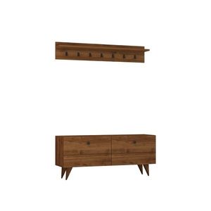 Nástěnný věšák s botníkem Rupa Walnut obraz