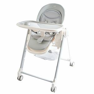 2Kids Toys Jídelní židlička s kolečky, šedá obraz