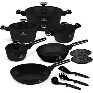 BerlingerHaus Sada nádobí s titanovým povrchem Black Rose, 15 ks obraz