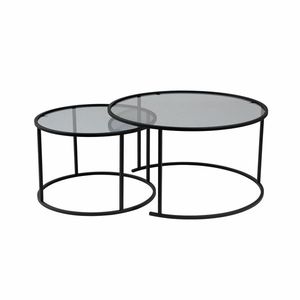 Sada konferenčních stolků Aurum Black and Grey 80 cm, 2 ks obraz