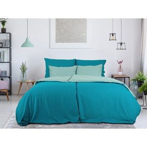 B.E.S. Petrovice Bavlněné povlečení Double face tyrkys/olivová obraz