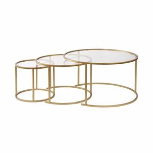 Sada konferenčních stolků Aurum Gold 80 cm, 3 ks obraz