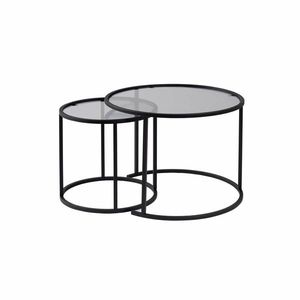 Sada konferenčních stolků Aurum Black and Grey 60 cm, 2 ks obraz