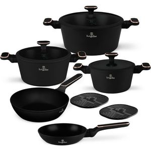 BerlingerHaus Sada nádobí s titanovým povrchem Black Rose, 10 ks obraz