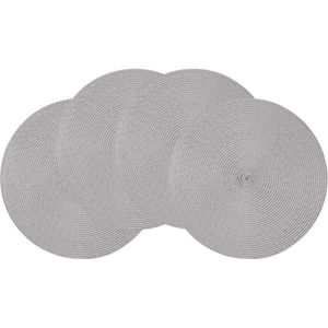 Altom Prostírání Straw šedá, pr. 38 cm, sada 4 ks obraz