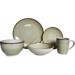 Banquet Sada jídelní Spiral Ivory, 30 ks obraz