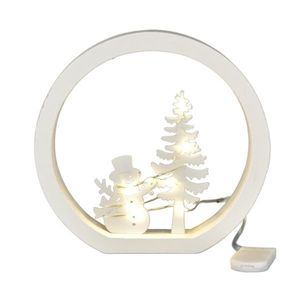 Vánoční LED dekorace Sněhulák, pr. 15 cm, teplá bílá obraz