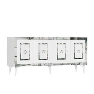 Skříňka Karya White and Silver obraz