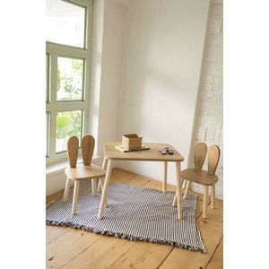Dětská sada stolečku a 2 ks židliček Bunny Two Chair Set - Brown obraz