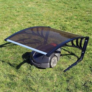 ALDOTRADE Přístřešek pro robotickou sekačku hnědý, 80 x 60 x 40 cm obraz