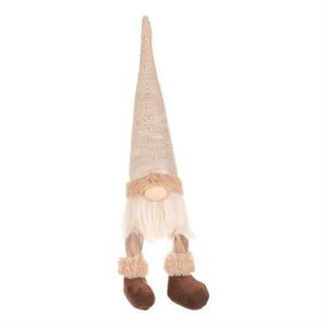 Vánoční dekorace Skřítek visící nohy, v. 40 cm, béžová/hnědá obraz
