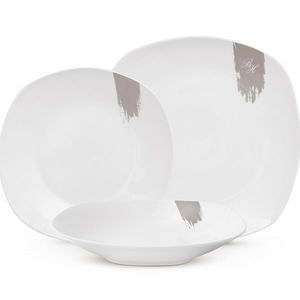 BerlingerHaus 18dílná sada talířů Taupe, bílá-šedá obraz