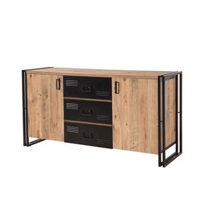 Komoda Cosmo Atlantic Pine and Black obraz