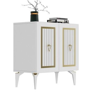 Skříňka Capri White and Gold obraz
