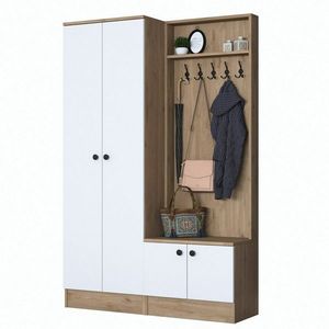 Předsíňová sestava Pone White and Walnut I obraz