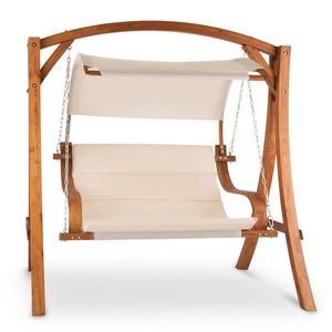 Blumfeldt Maui, zahradní houpačka, 110 cm, 2 místa, markýza, polyester, modřín obraz