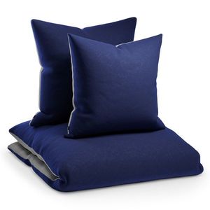 Sleepwise Soft Wonder-Edition, povlečení, tmavě modrá, 155 x 200 cm, 80 x 80 cm obraz
