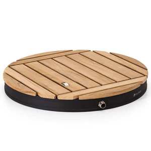 Blumfeldt Sumatra Teak Round, zahradní sprcha, hliník, týkové dřevo, rukojeť obraz