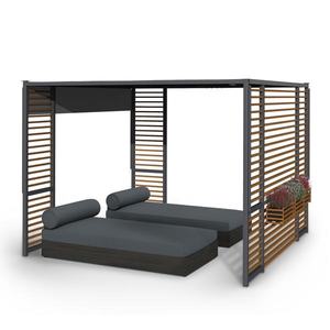 Blumfeldt Valenta, altán, 3 x 3 m, UV50+, vodoodpudivá, solární LED osvětlení, solární panel obraz