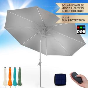 Blumfeldt Calais, slunečník, LED, hliníkový rám, polyesterový potah, UV ochrana 50 obraz