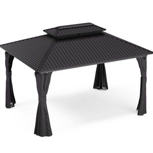 Blumfeldt ShadeFortress, altán, 4 x 3 m, pozinkovaná ocelová střecha, chrání před sluncem, deštěm a větrem obraz