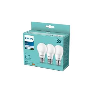 SADA 3x LED Žárovka Philips A60 E27/8W/230V 4000K 8718699694944 obraz