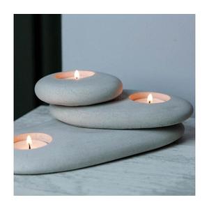 SADA 3x Svícen na čajové svíčky 21, 5cm/15cm/9cm beton 281MST1101 obraz