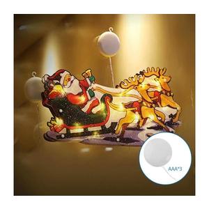 B.V. - LED Vánoční dekorace LED/3xAAA Santa se soby 13, 4cm B10303K66 obraz