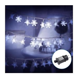 B.V. - LED Venkovní vánoční řetěz 50xLED/8 funkcí 8m IP44 studená bílá B103031SG obraz