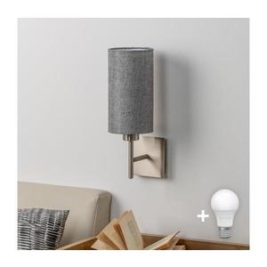 Eglo - LED Nástěnné svítidlo TUNJA 1xE27/60W/230V matný chrom/šedá 1xEG32507+1xEG32501 obraz