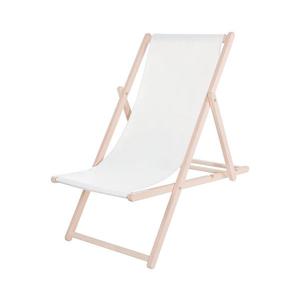 Zahradní lehátko bílá/buk PSWW obraz