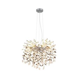 Globo 64138H1S - Lustr na lanku QUEENA 8xE14/40W/230V stříbrná 64138H1S obraz