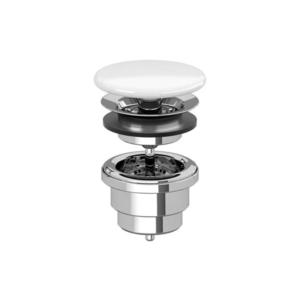 Villeroy & Boch 68080001 - Umyvadlová výpusť keramika/lesklý chrom 68080001 obraz