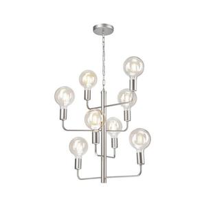 Lustr na řetězu ORLANDO 8xE27/60W/230V stříbrná LM 8.147 obraz