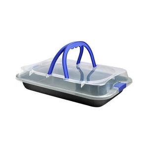 UTC Pekáč s víkem TORO 42x3, 8x29 cm černá/modrá 390110 obraz