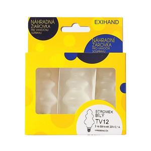 SADA 3 x Náhradní žárovka TREE E10/20V/0, 1A bílá 164600.B obraz