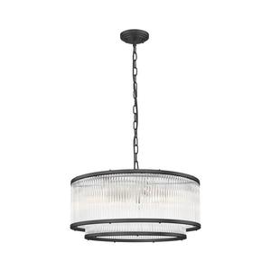 Zuma Line P0528-06H-P7AC - Lustr na řetězu SERGIO 6xE14/60W/230V černá P0528-06H-P7AC obraz