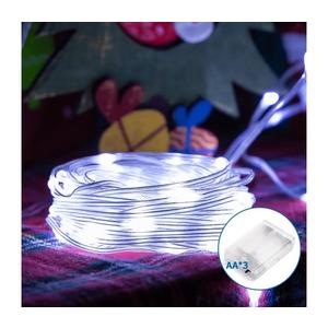 B.V. - LED Vánoční řetěz 50xLED/3xAA 5, 3m studená bílá B10303KQ3 obraz