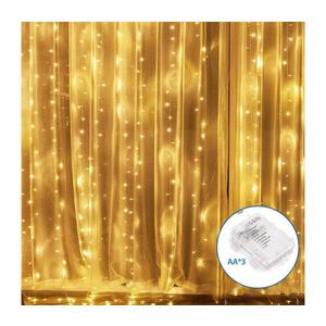 B.V. - LED Venkovní vánoční řetěz 200xLED/8 funkcí 3xAA 5x2m IP44 teplá bílá B10303K3F obraz