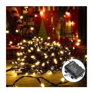 B.V. -LED Venkovní vánoční řetěz 300xLED/8 funkcí 3xAA 15, 3m IP44 teplá bílá B10303K2L obraz